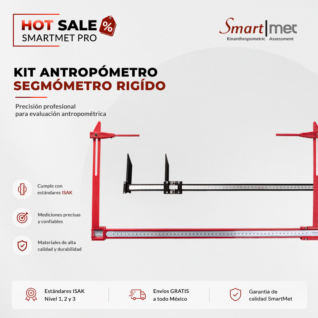 Kit Antropómetro Largo + Segmómetro Rigido Acrilico